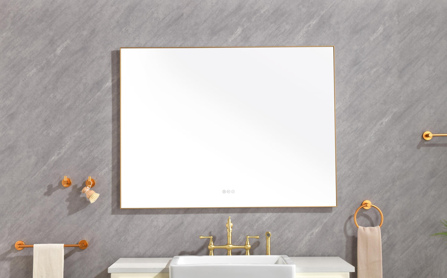 48x 36Inch LED Mirror Bathroom Vanity Mirror with Back Light, Wall Mount Anti-Fog Memory Large Adjustable Vanity Mirror