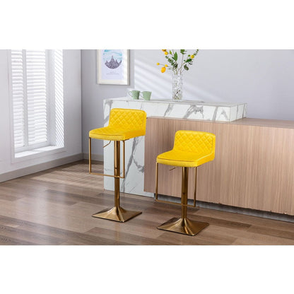 Bar Stools - Swivel Barstool Chairs with Back, Modern Pub Kitchen Counter Height, velvet