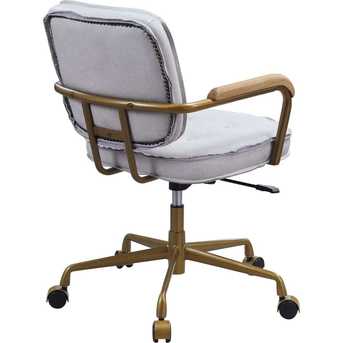 Siecross Office Chair in Vintage White Top Grain Leather