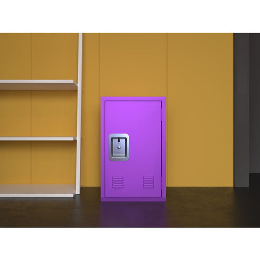 Compact Purple Steel Storage Cabinet: Detachable, Ample Storage Space, Easy Assembly