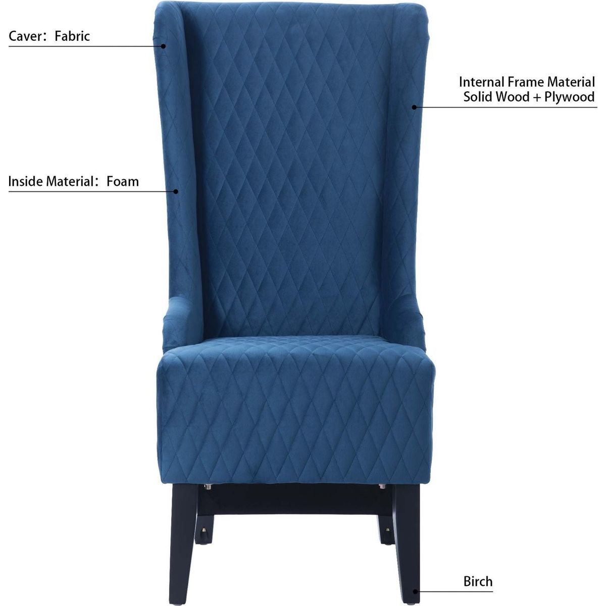 23.03" Wide Wing Back Chair, Side Chair for Living Room