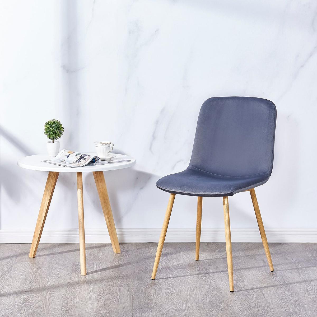 Dining Chair 4PCSGRAY卢潞卢氓Modern styleew technology.Suitable for restaurants, cafes, taverns, offices, living rooms, reception rooms.