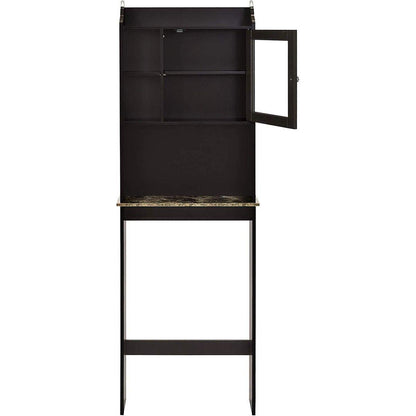 Modern Over The Toilet Space Saver Organization Wood Storage Cabinet for Home, Bathroom - Espresso