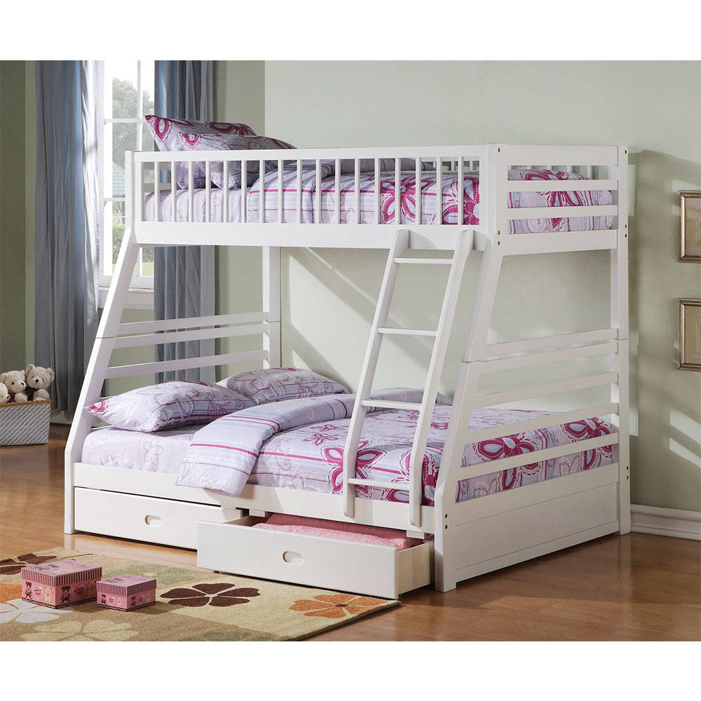 Jason Bunk Bed (Twin/Full) in White