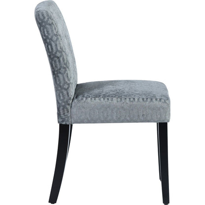 Upholstered Dining Chairs Set of 2 Modern Dining Chairs with Solid Wood Legs, Grey