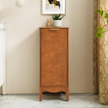 Modern Bathroom Floor Cabinet &Linen cabinet with Adjustable Shelves, Antique Brass (14.5"x12.6"x35.7")