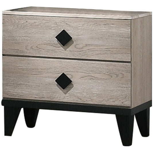 Smithson Nightstand With 2 Drawers Storage in Cream Finish