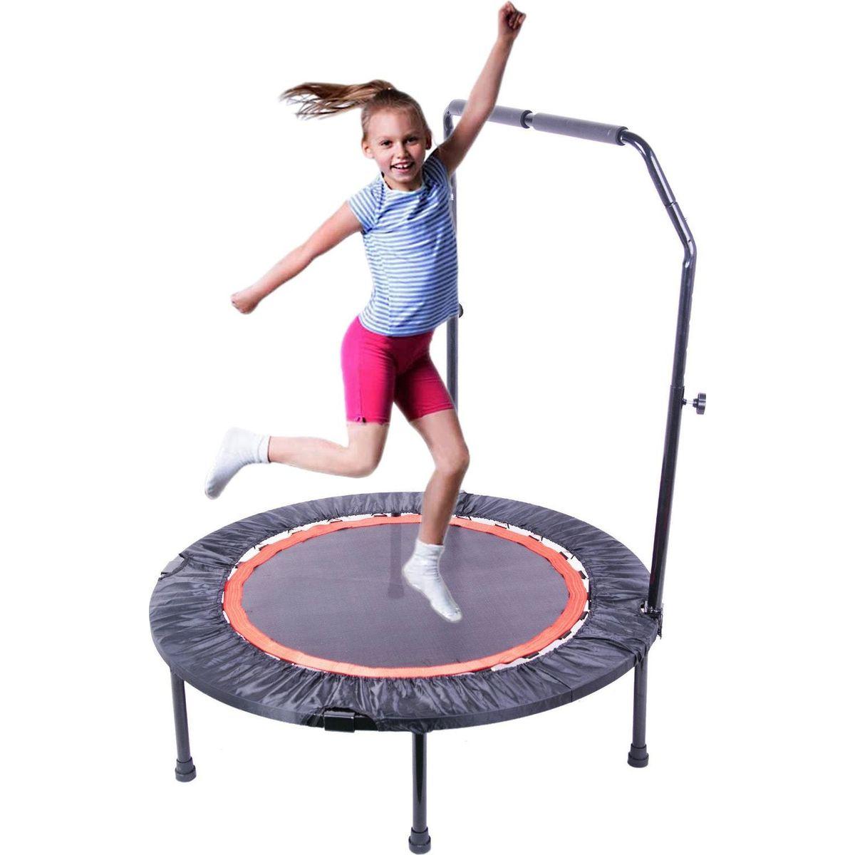 40 Inch Mini Exercise Trampoline for Adults or Kids - Indoor Fitness Rebounder Trampoline with Safety Pad Max. Load 300LBS