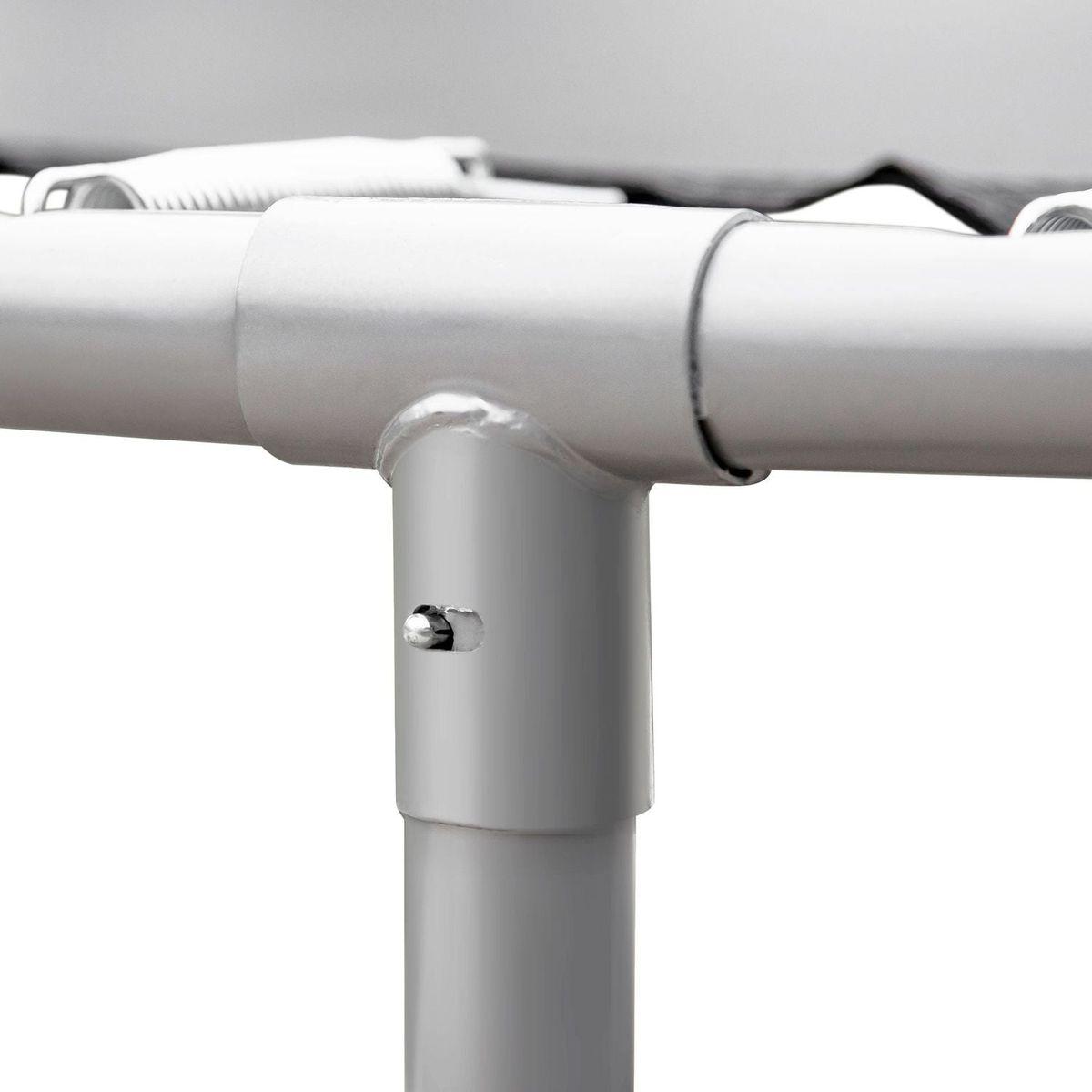 14FT Trampoline with Basketball Hoop Inflator and Ladder (Inner Safety Enclosure) Green - Streamdale Furniture