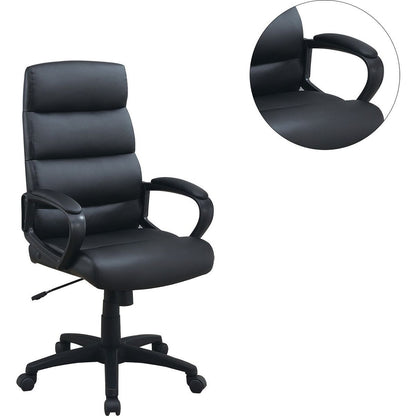 High-Back Adjustable Height Office Chair in Black