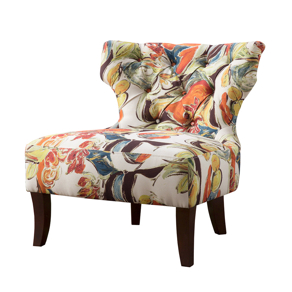 Erika Hourglass Tufted Armless Chair