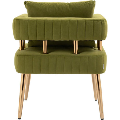 Accent Chair, leisure single chair with Golden feet