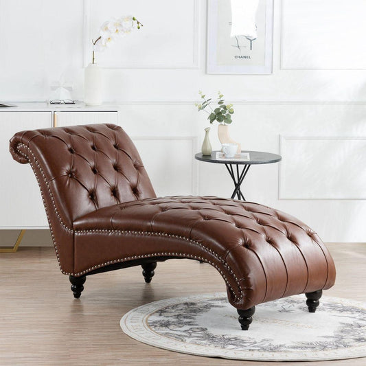 Tufted Armless Chaise Lounge - Streamdale Furniture