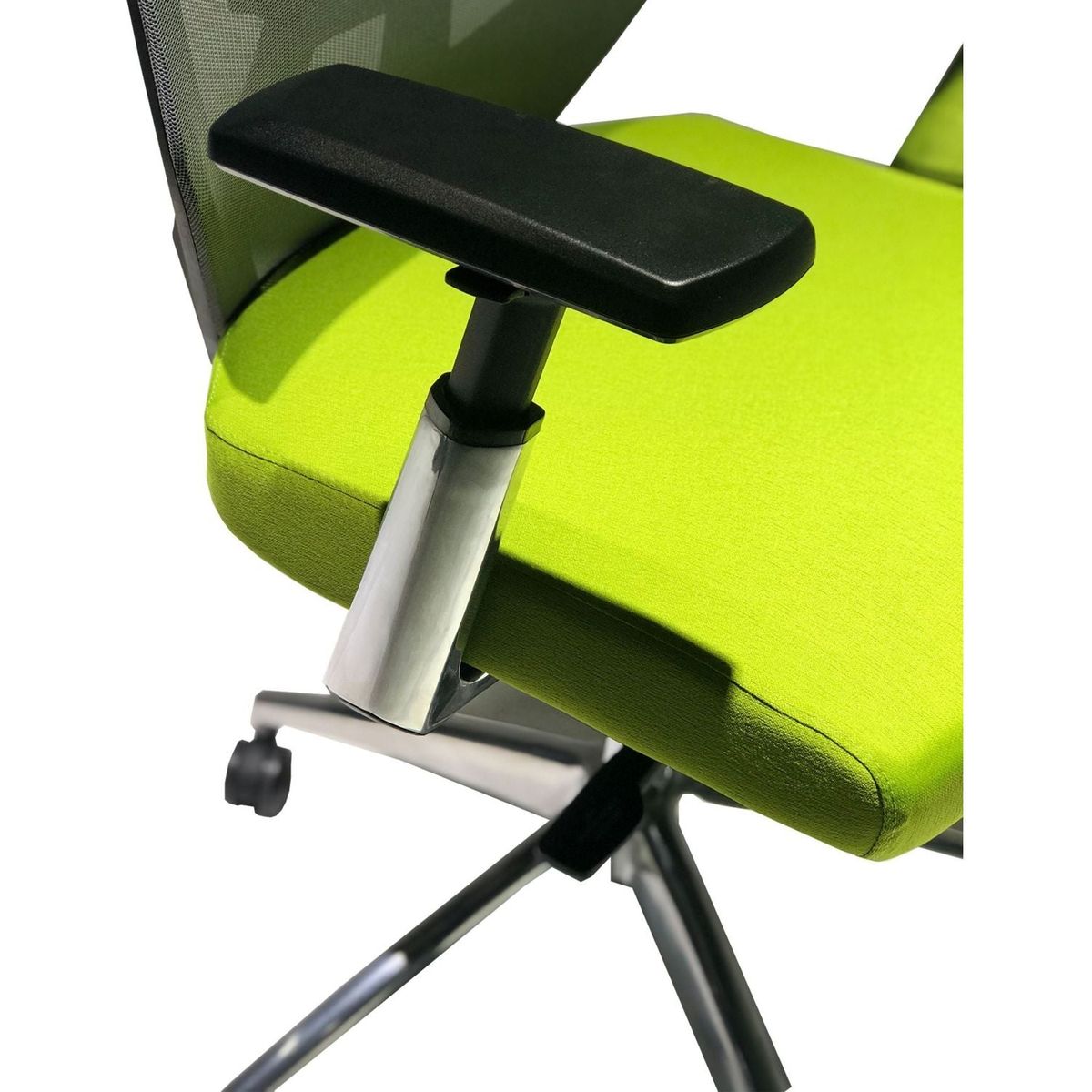 Adjustable Mesh Back Ergonomic Office Swivel Chair with Padded Seat and Casters, Green and Gray