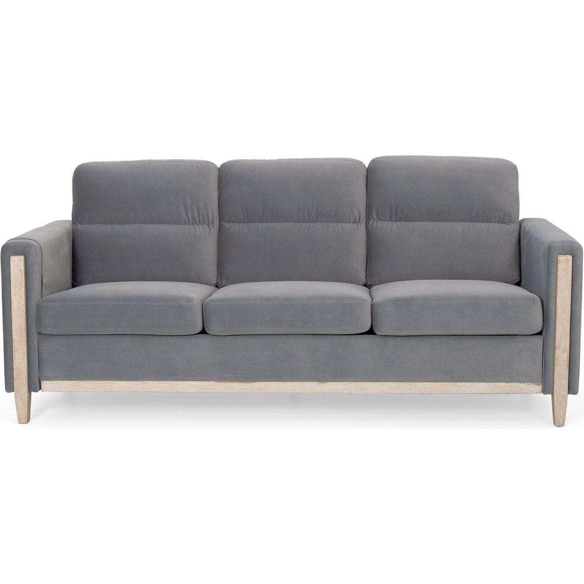 Comfortable Solid Wood Three-Seater Sofa - Soft Cushions, Durable and Long-lasting, 79.5" Sofa Couch for Living Room