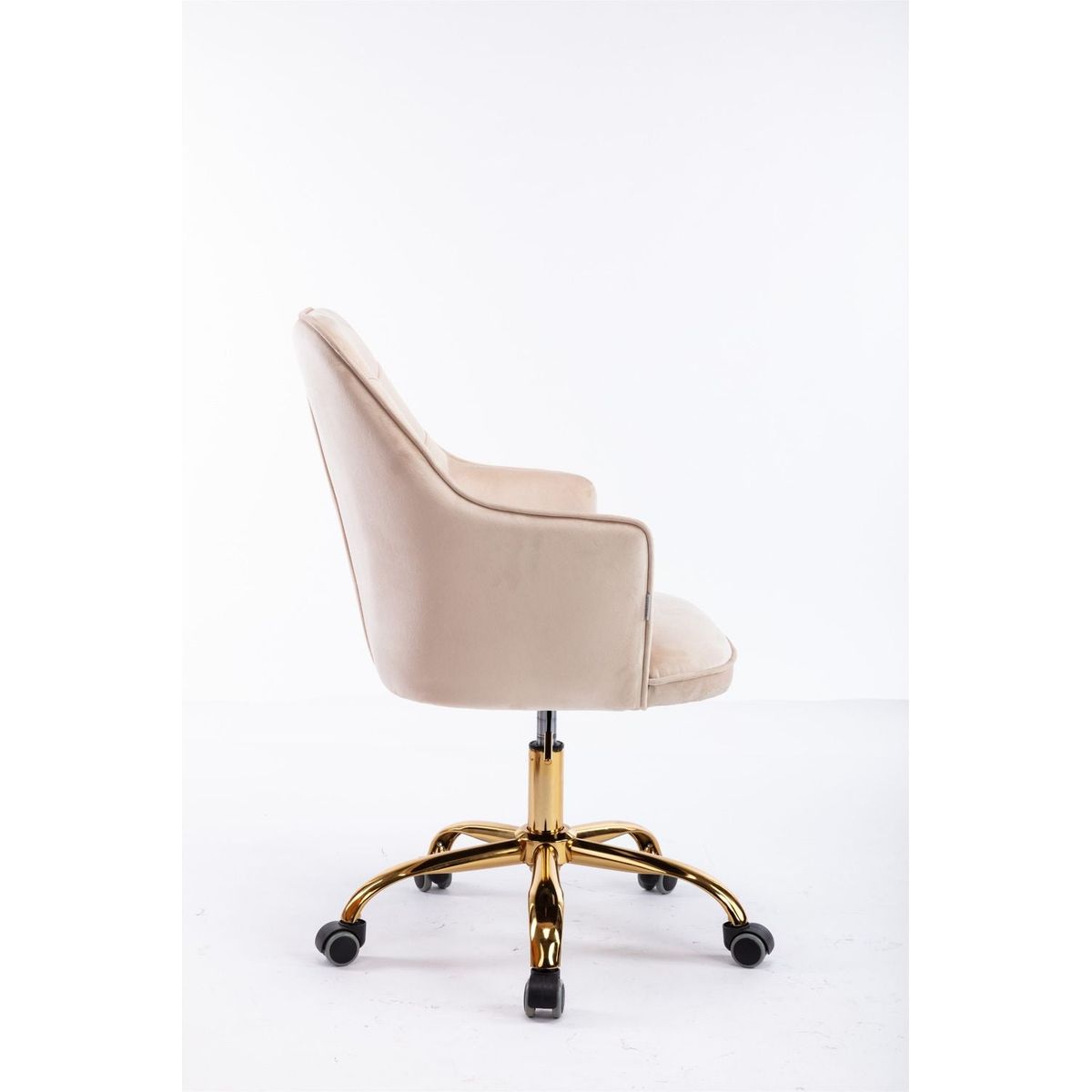 Velvet Swivel Shell Chair for Living Room, Office chair, Modern Leisure Arm Chair Beige