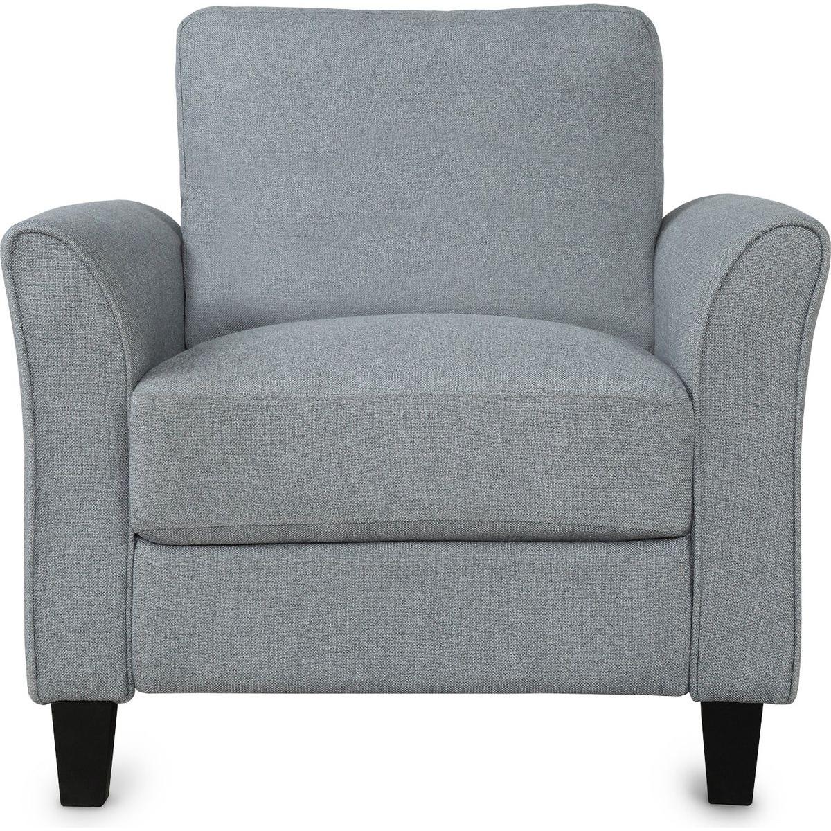 Living Room Sets Furniture Armrest Sofa Single Chair Sofa Loveseat Chair 3-Seat Sofa (ChairLoveseat Chair&3-Seat Sofa, Gray)