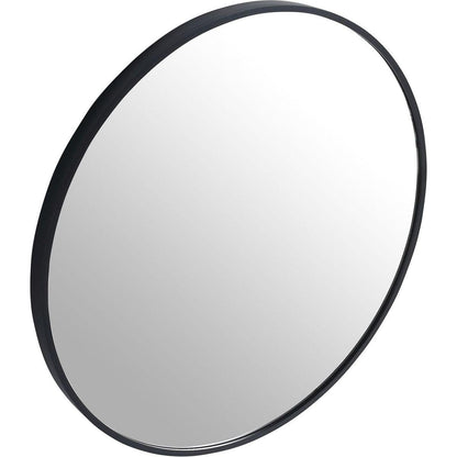 24" Large Round Black Circular Mirror