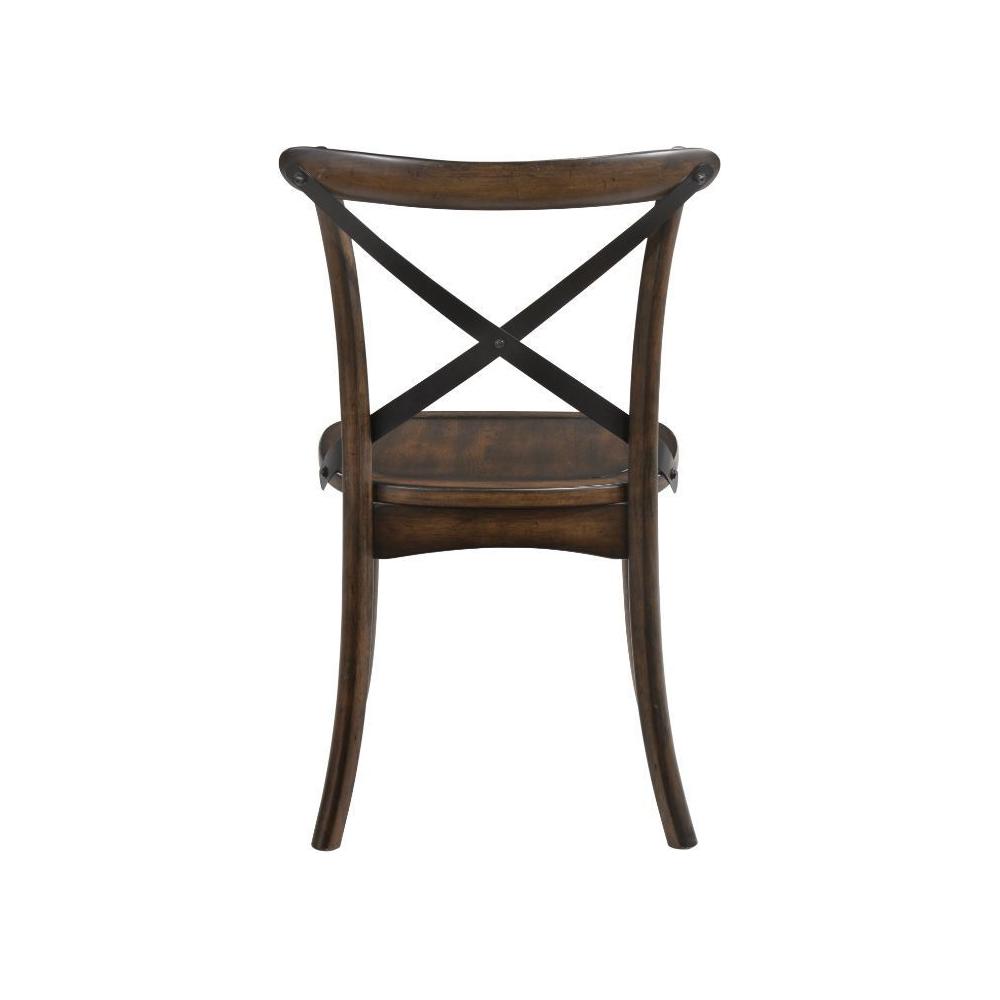 Kaelyn Side Chair (Set-2) in Dark Oak & Black