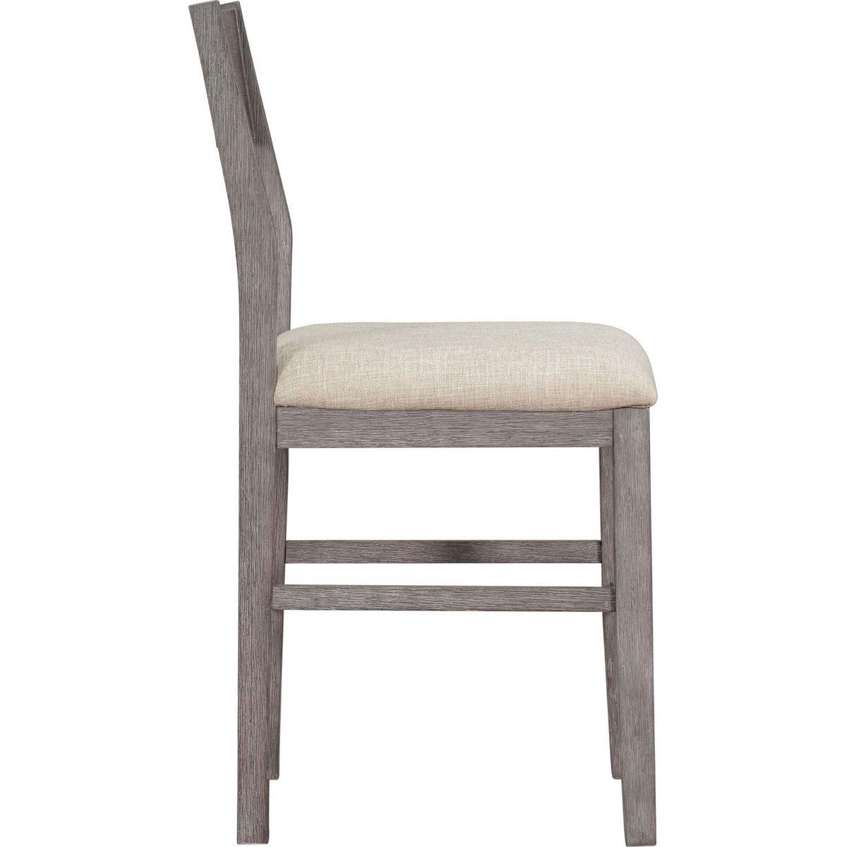 Farmhouse Counter Height 5-Piece Dining Table Set with 1 Rectangular Dining Table and 4 Dining Chairs for Small Places,Gray