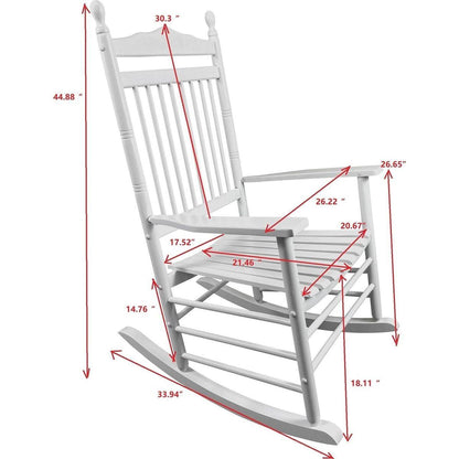 BALCONY PORCH ADULT ROCKING CHAIR - WHITE