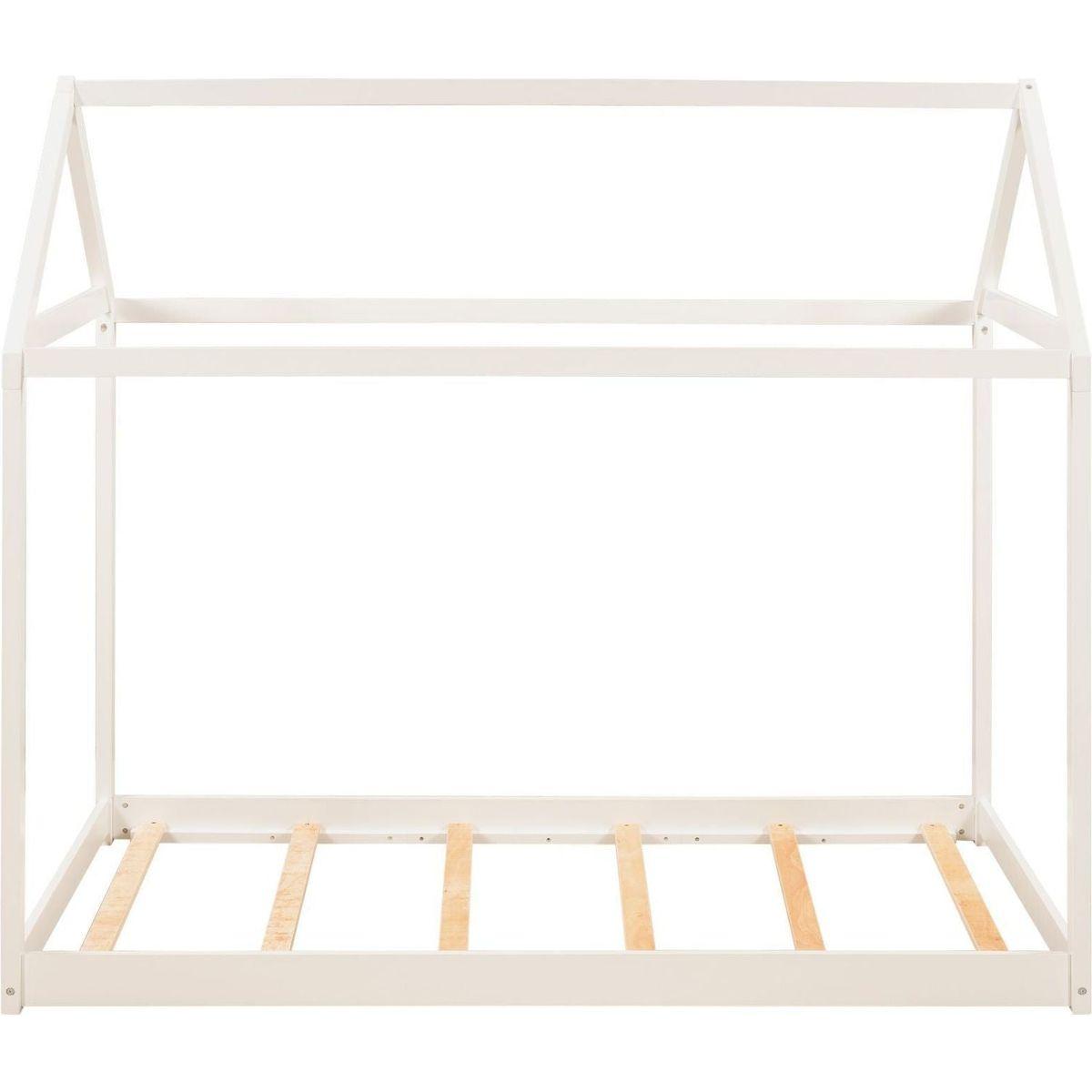 Twin Size Wooden House Bed, White (New) - Streamdale Furniture