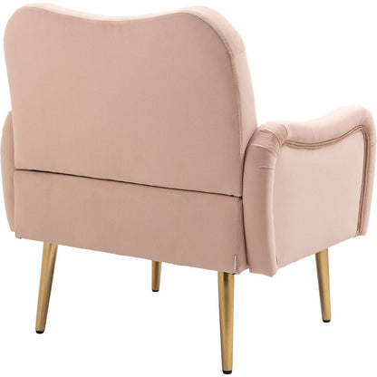 Velvet Chair, Accent chair/ Living room lesiure chair with metal feet