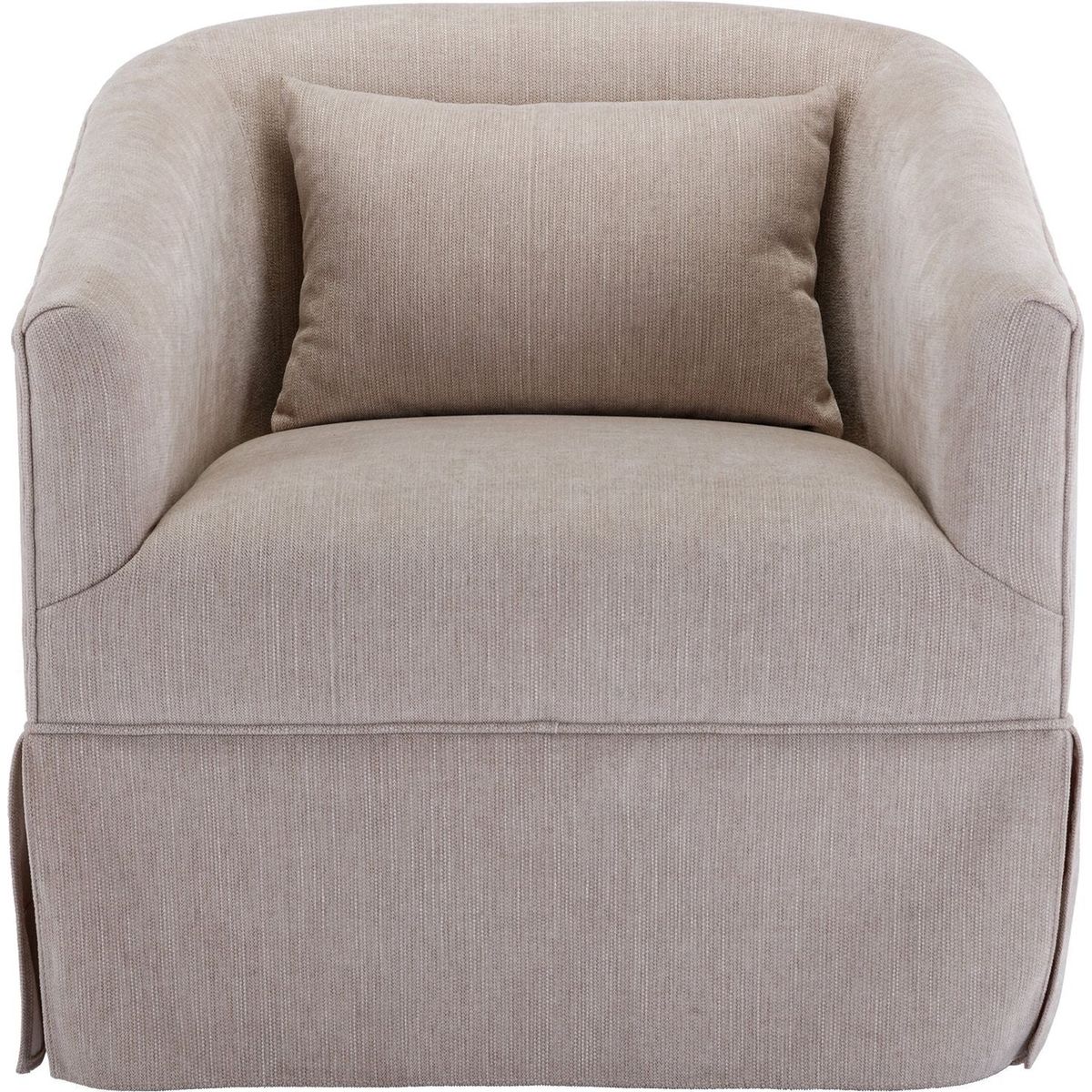 degree Swivel Accent Armchair Linen Blend Beige