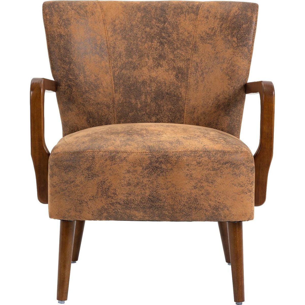 Wood Frame Armchair, Modern Accent Chair Lounge Chair for Living Room