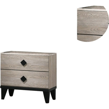 Smithson Nightstand With 2 Drawers Storage in Cream Finish