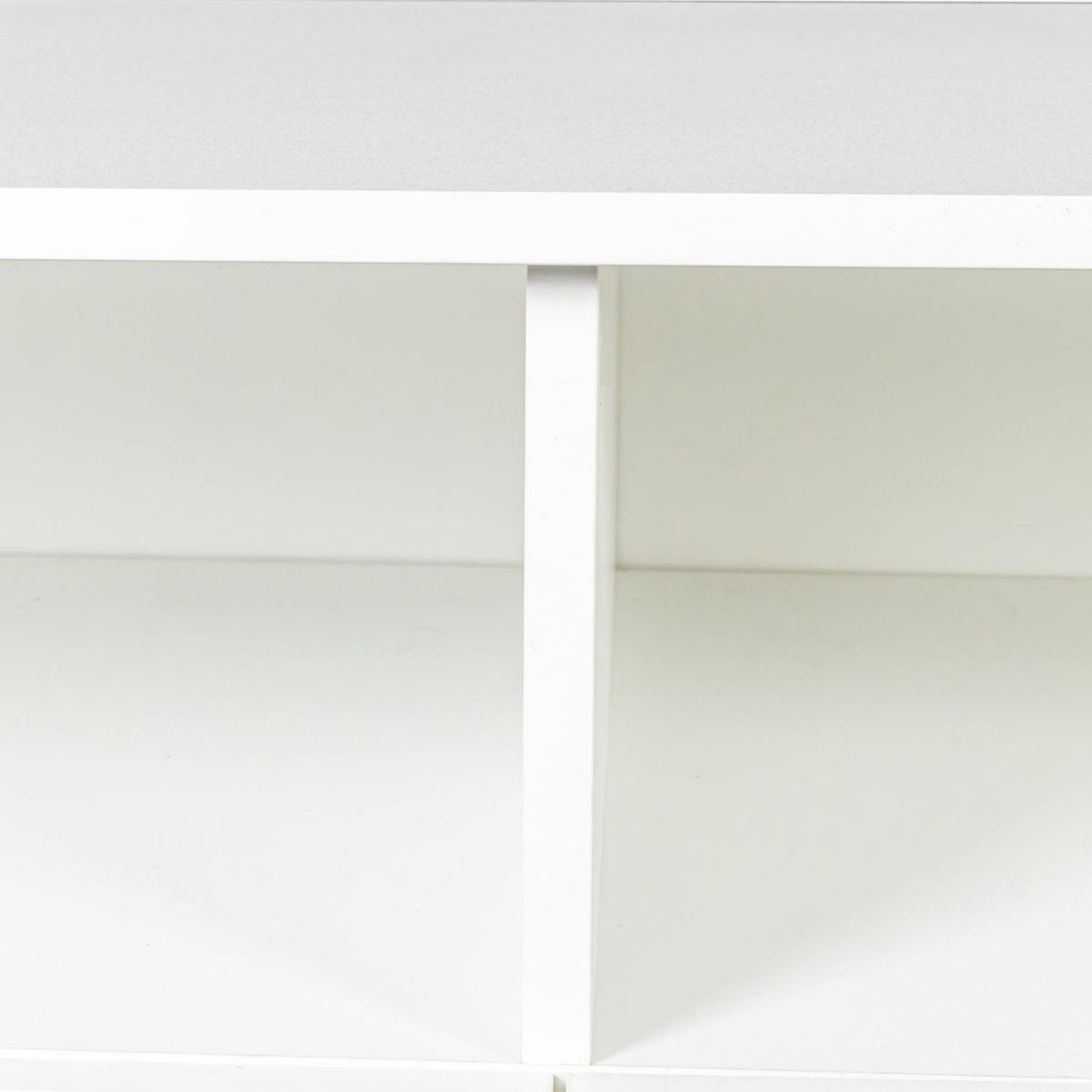 White modern minimalist TV cabinet 80 inch TV stand, open locker Living Room Bedroom