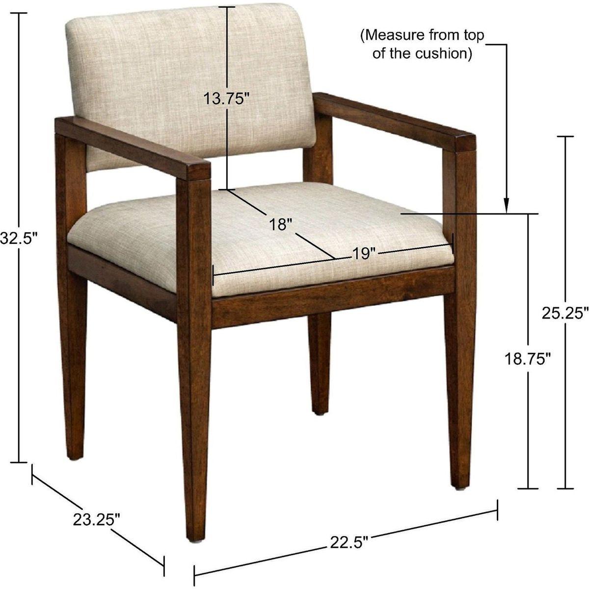 Benson Upholstered Dining Chairs with Arms (Set of 2)