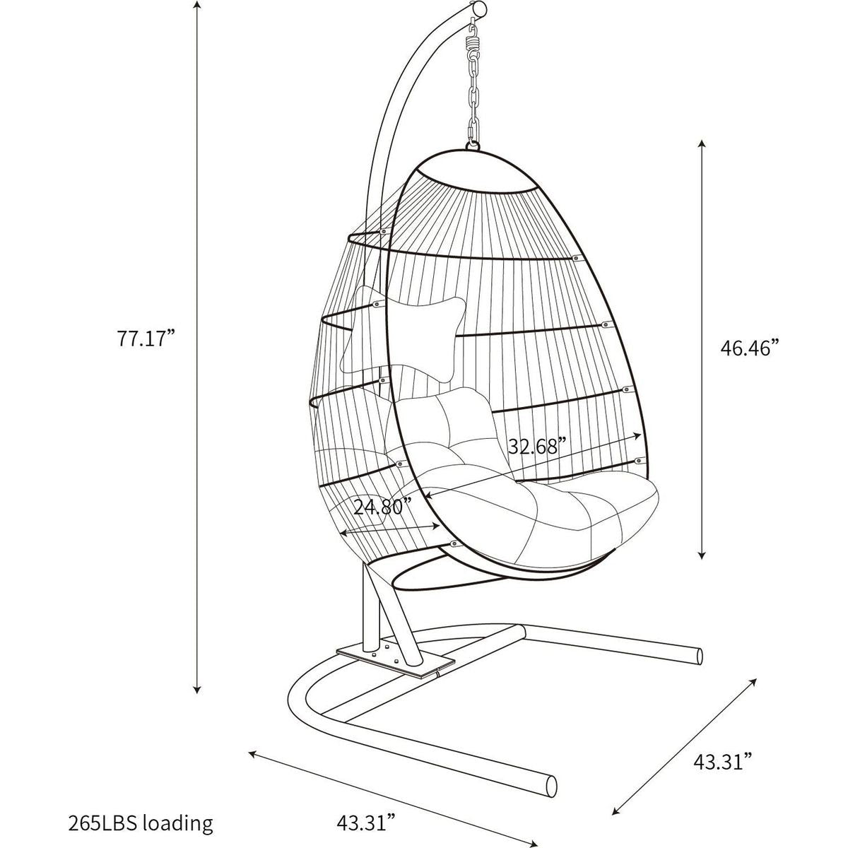 Single seat swing chair