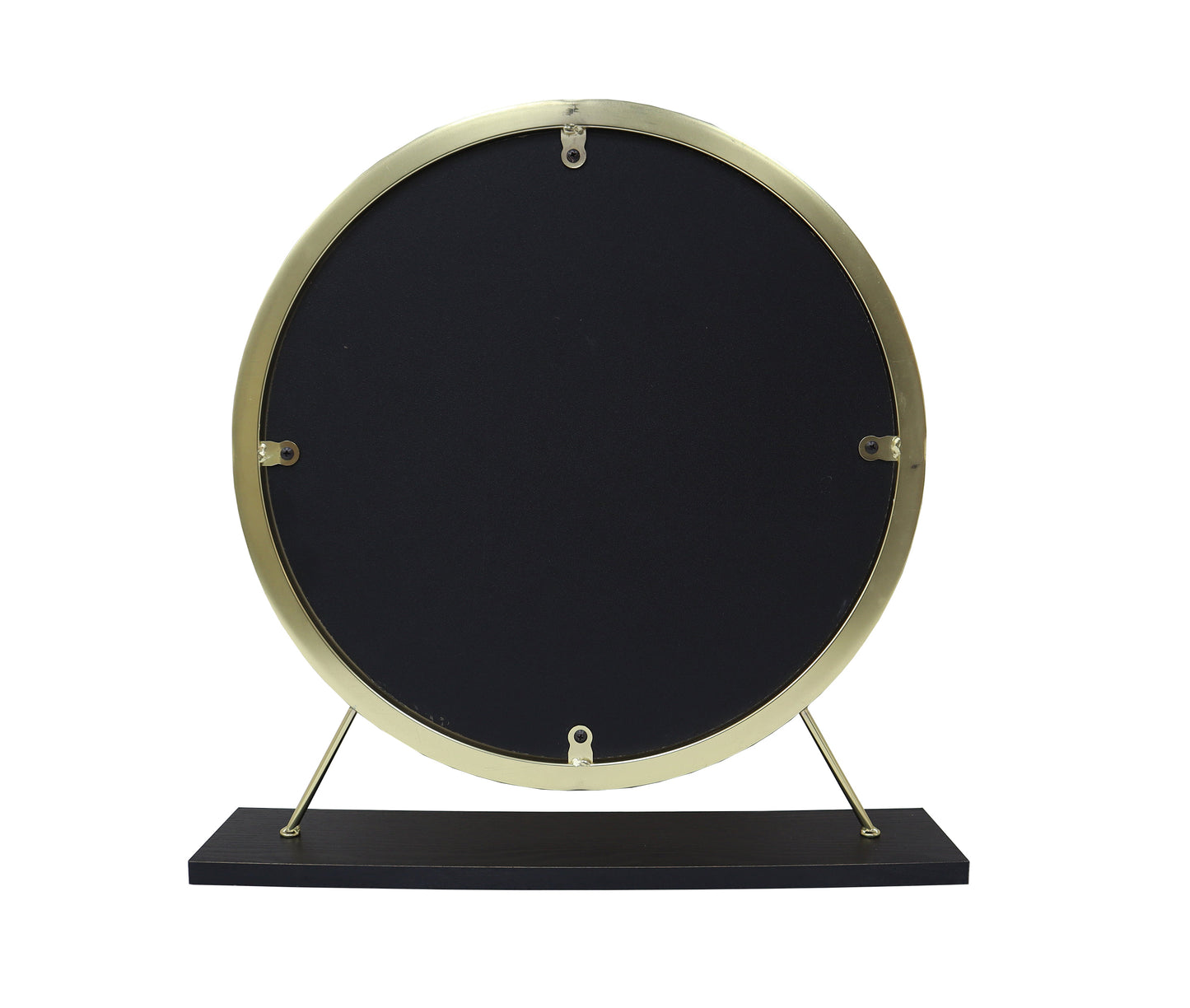 Adao Vanity Mirror & Stool in Faux Fur, Mirror, Black & Brass Finish