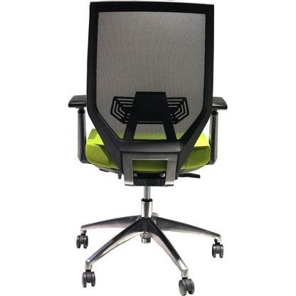 Adjustable Mesh Back Ergonomic Office Swivel Chair with Padded Seat and Casters, Green and Gray