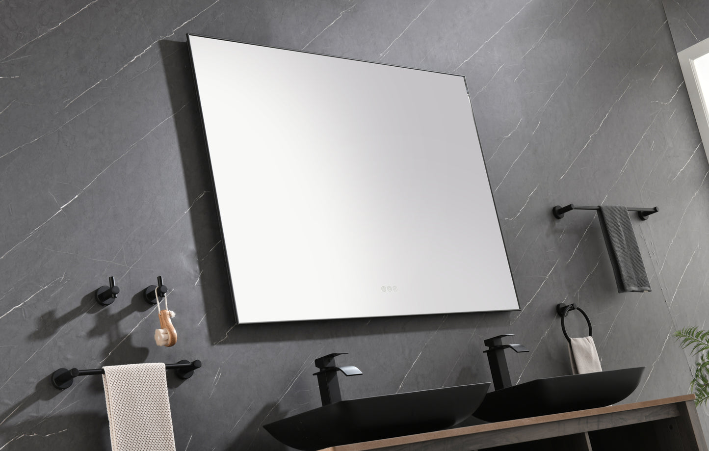 48x 36Inch LED Mirror Bathroom Vanity Mirror with Back Light, Wall Mount Anti-Fog Memory Large Adjustable Vanity Mirror