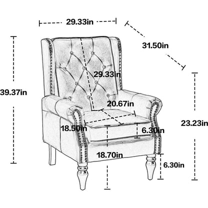 Wood Frame Armchair, Modern Accent Chair Lounge Chair for Living Room