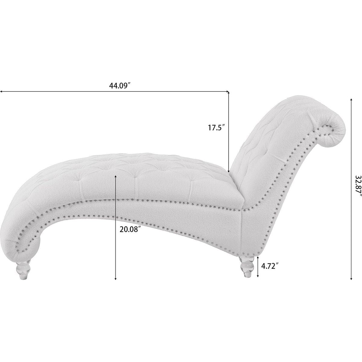 Tufted Armless Chaise Lounge