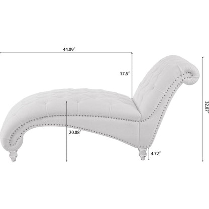 Tufted Armless Chaise Lounge