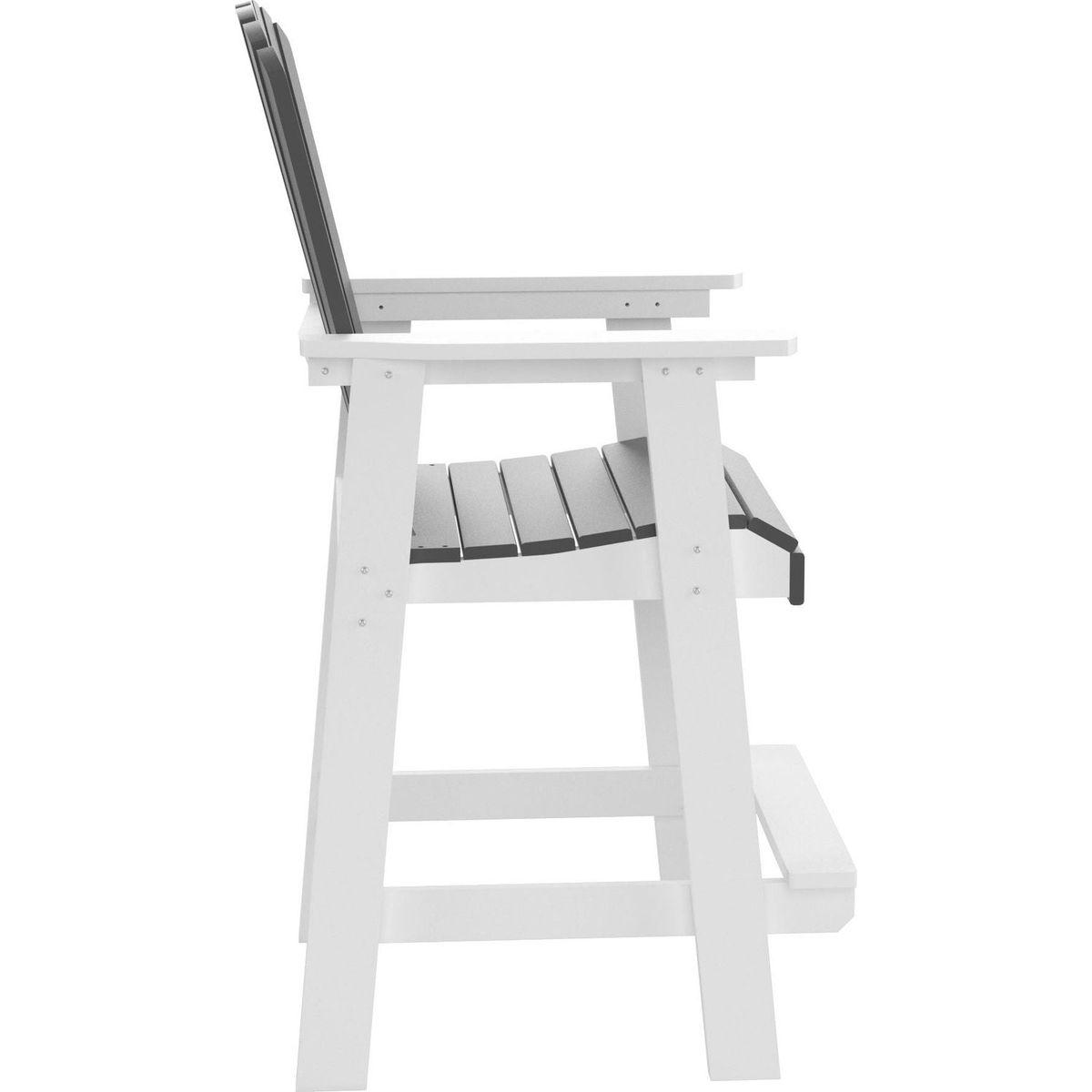 HDPE Bar Chair, White + Gray, Set of 2