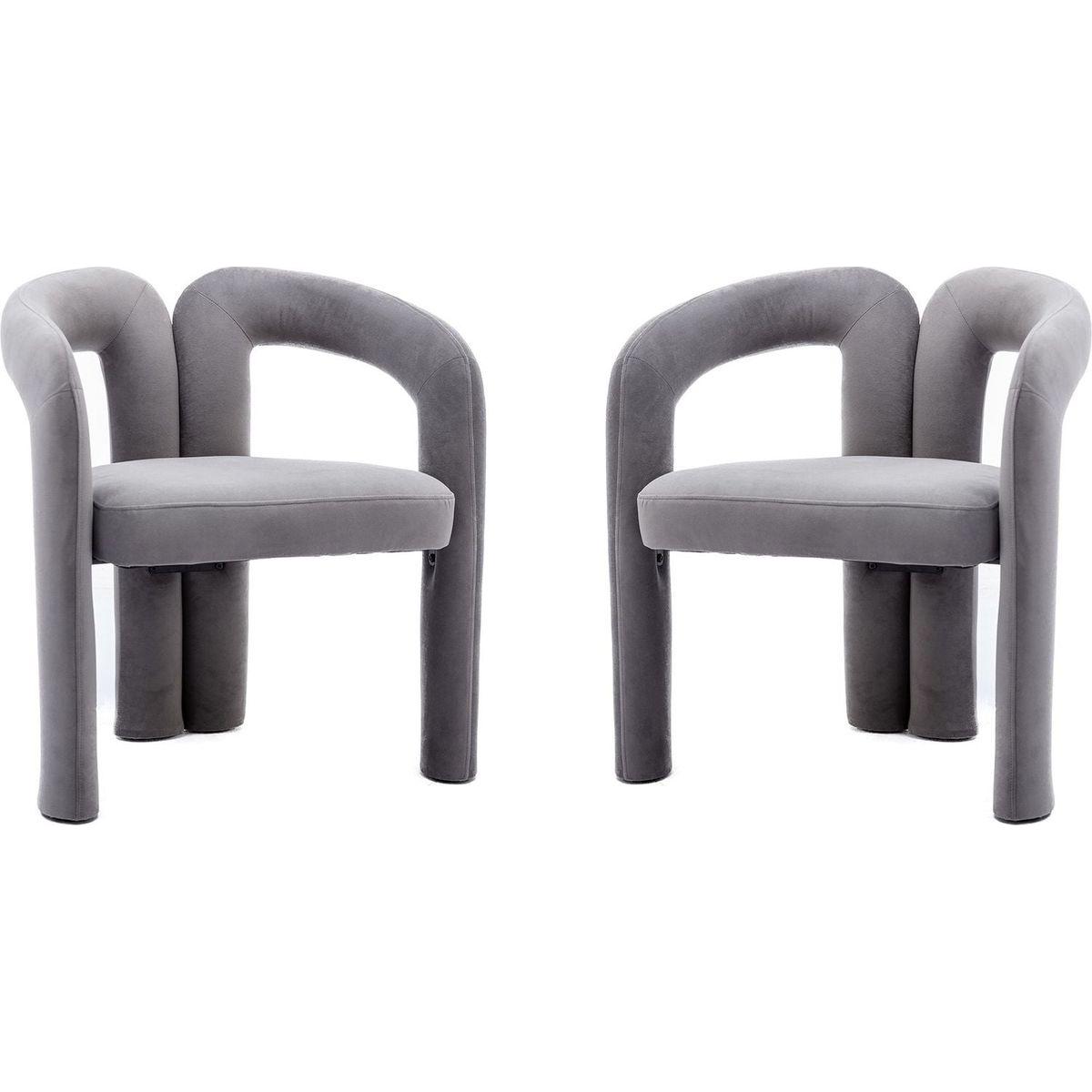 Contemporary Designed Fabric Upholstered Accent/Dining Chair /Barrel Side Chairs Kitchen Armchair for Living Room set of 2