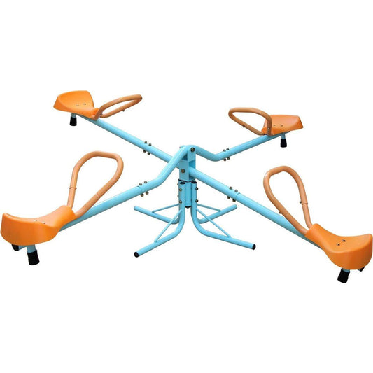 Outdoor Kids Spinning Seesaw Sit and Spin Teeter Totter Outdoor Playground Equipment Swivel Teeter Totter for Backyard