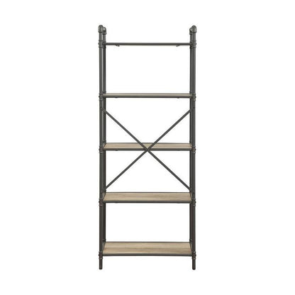 Itzel Bookshelf in Antique Oak & Sandy Gray