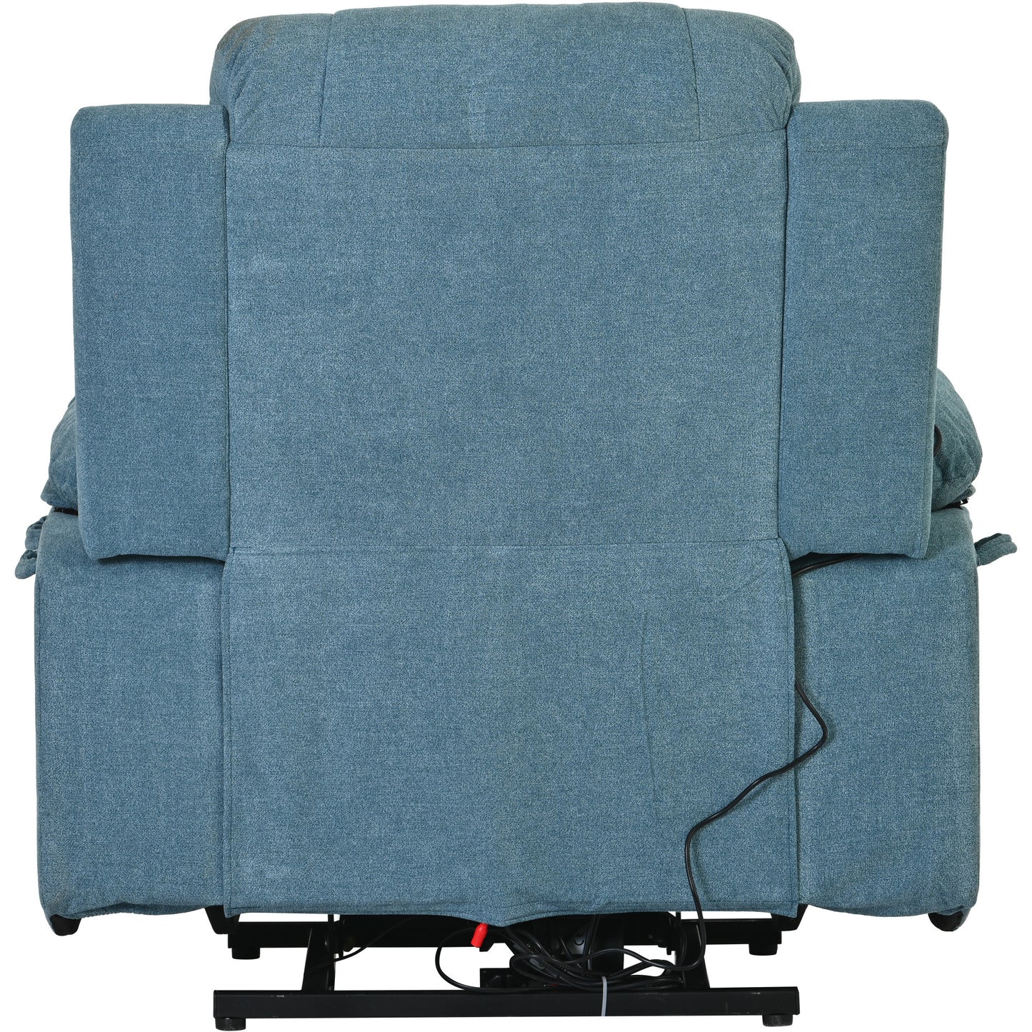 Massage Recliner, Power Lift Chair for Elderly with Adjustable Massage and Heating Function, Recliner Chair with Infinite Position and Side Pocket for Living Room, Blue