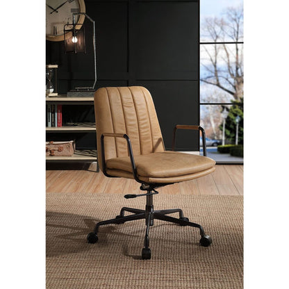 Eclarn Office Chair in Rum Top Grain Leather