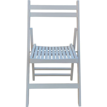 Furniture Slatted Wood Folding Special Event Chair - White, Set of 4, FOLDING CHAIR, FOLDABLE STYLE - Streamdale Furniture