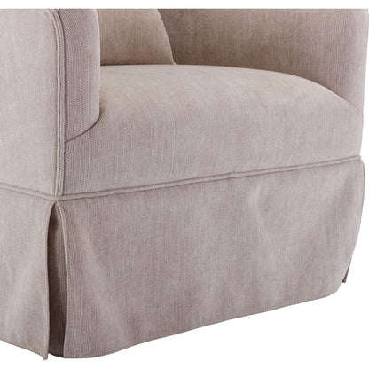 degree Swivel Accent Armchair Linen Blend Beige