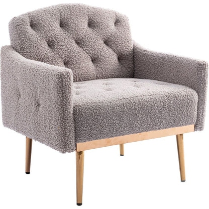 Accent Chair, leisure single sofa with Rose Golden feet