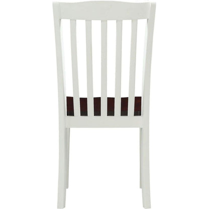 Green Leigh Dining Chair, White & Walnut