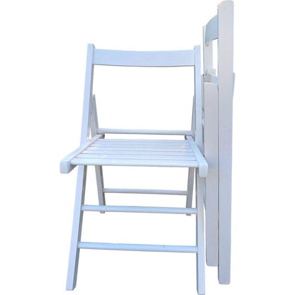 FOLDING CHAIR-2/S, FOLDABLE STYLE -WHITE